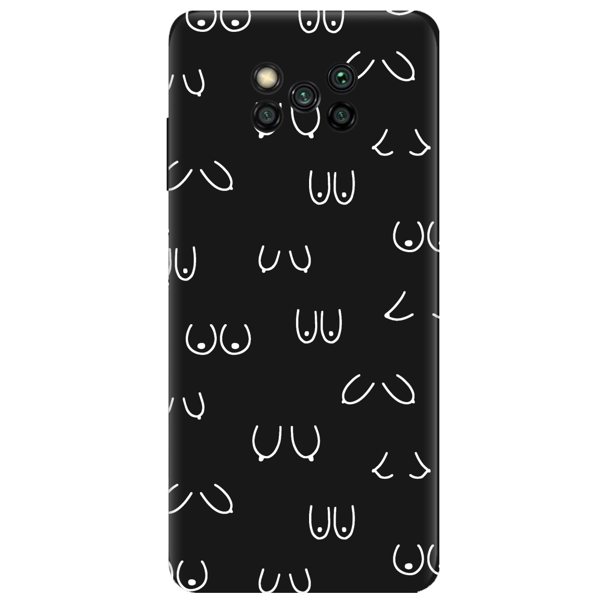 Чохол для Xiaomi Poco X3 чорний матовий soft touch Мова тіла - фото 1 - Чохли для телефонів