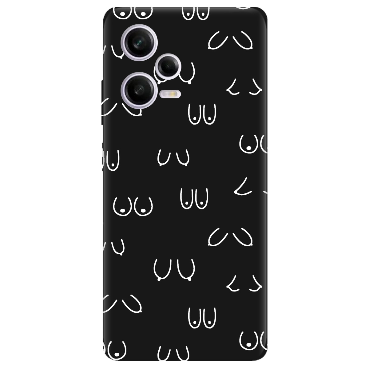 Чохол для Xiaomi Redmi Note 12 Pro 5G чорний матовий soft touch Мова тіла - фото 1 - Чохли для телефонів