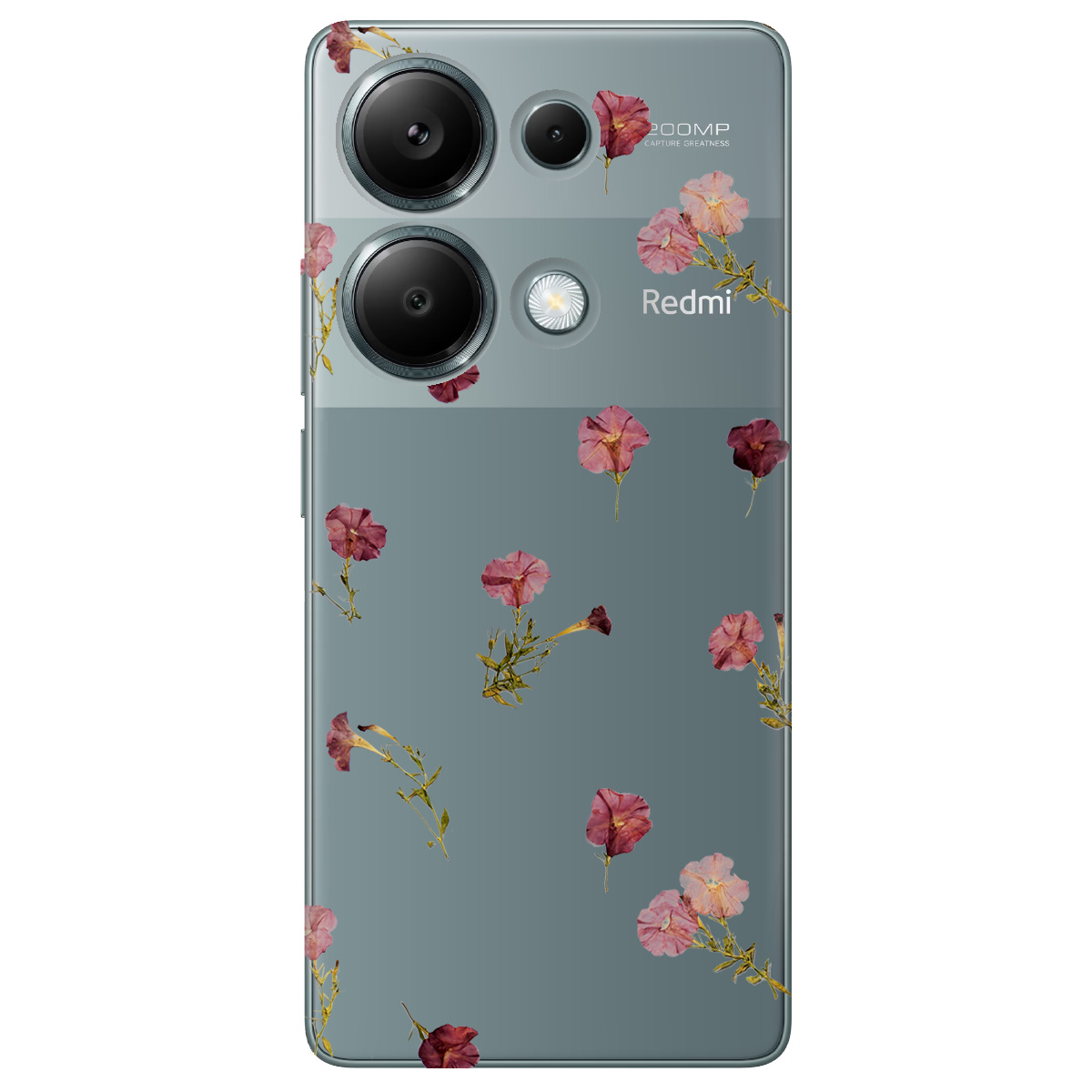 Чохол для Xiaomi Redmi Note 13 Pro 4G прозорий Розсип ніжності - фото 1 - Чохли для телефонів