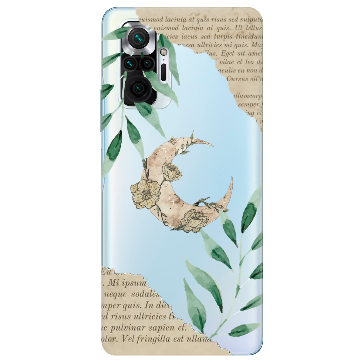 Чохол для Xiaomi Redmi Note 10 Pro прозорий Місячні сторінки - фото 1 - Чохли для телефонів