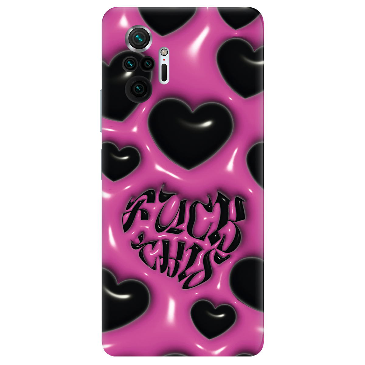 Чехол для Xiaomi Redmi Note 10 Pro прозрачный Зухвалі серця - фото 1 - Чехлы для телефонов