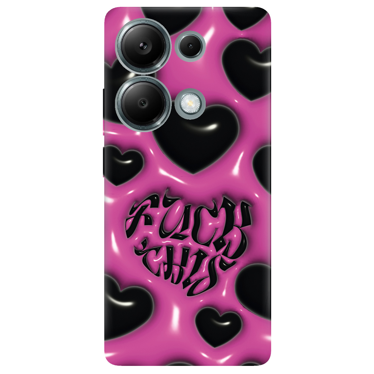 Чохол для Xiaomi Redmi Note 13 Pro 4G прозорий Зухвалі серця - фото 1 - Чохли для телефонів