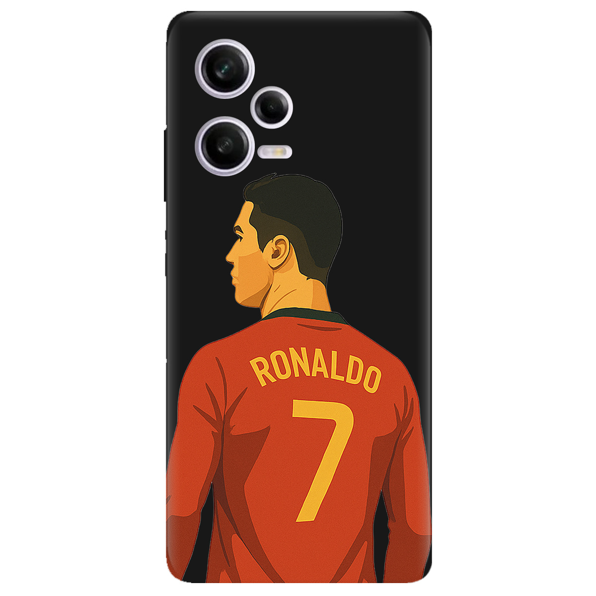Чохол для Xiaomi Redmi Note 12 Pro 5G чорний матовий soft touch Ronaldo - фото 1 - Чохли для телефонів