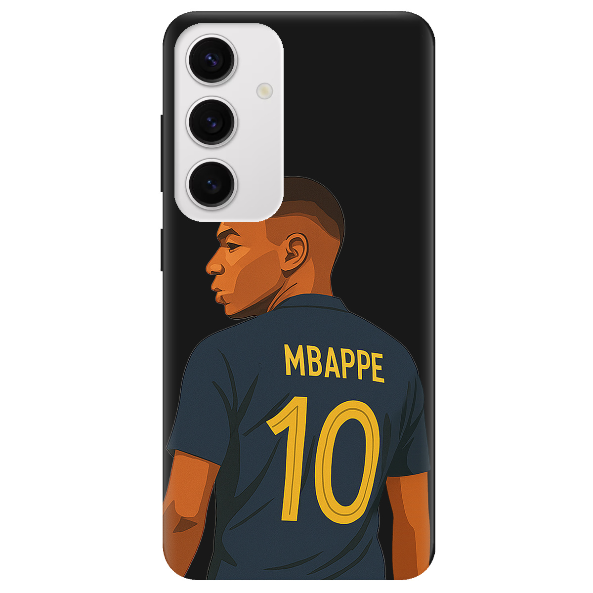 Чехол для Samsung Galaxy S24 черный матовый soft touch Mbappe - фото 1 - Чехлы для телефонов