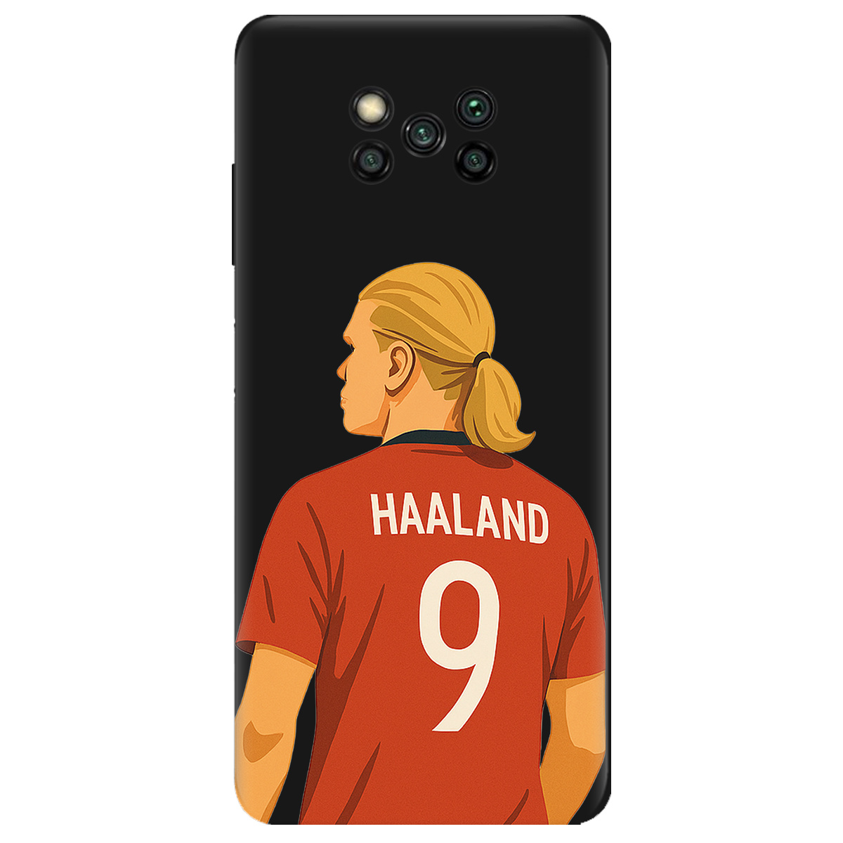 Чехол для Xiaomi Poco X3 черный матовый soft touch Haaland - фото 1 - Чехлы для телефонов