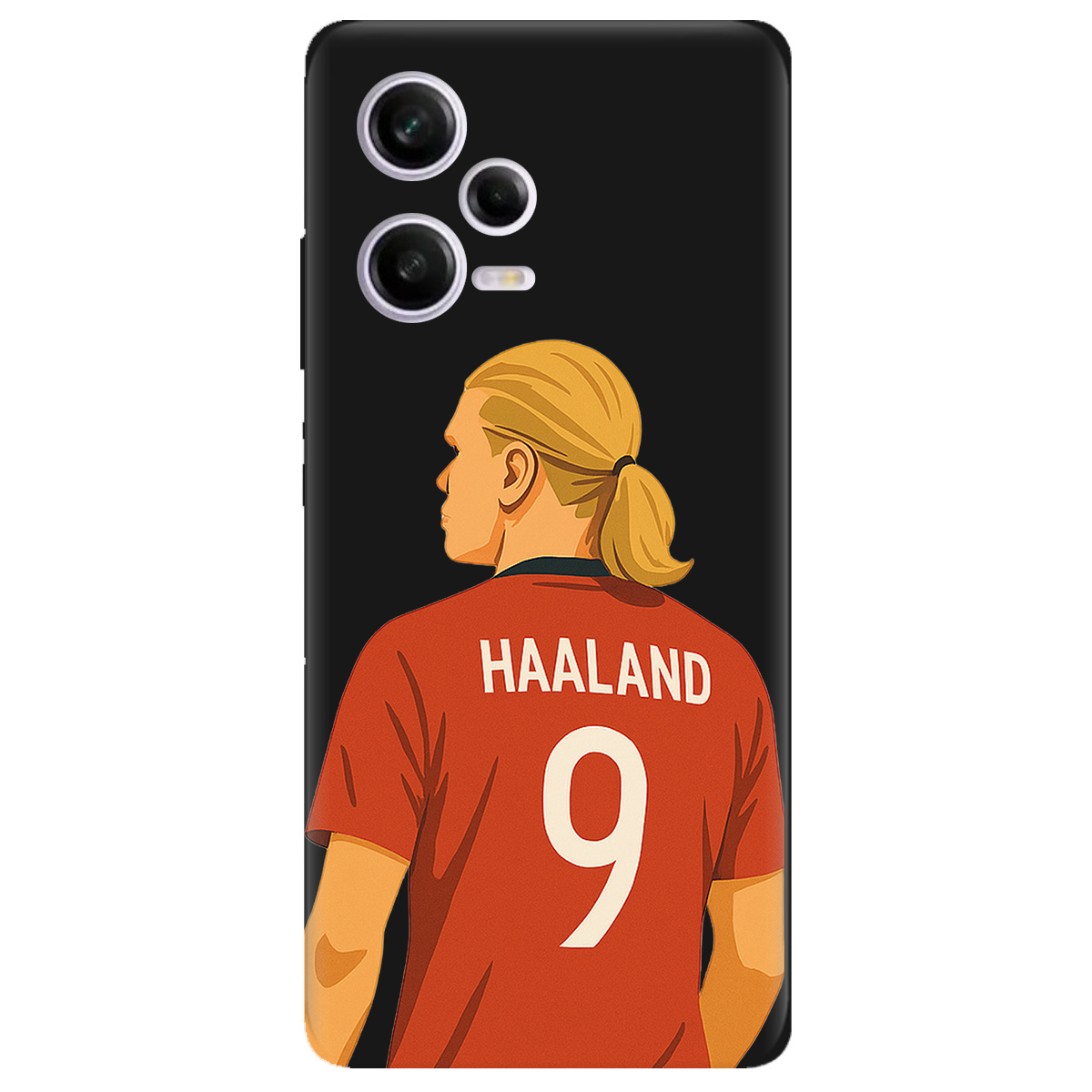 Чехол для Xiaomi Redmi Note 12 Pro 5G черный матовый soft touch Haaland - фото 1 - Чехлы для телефонов