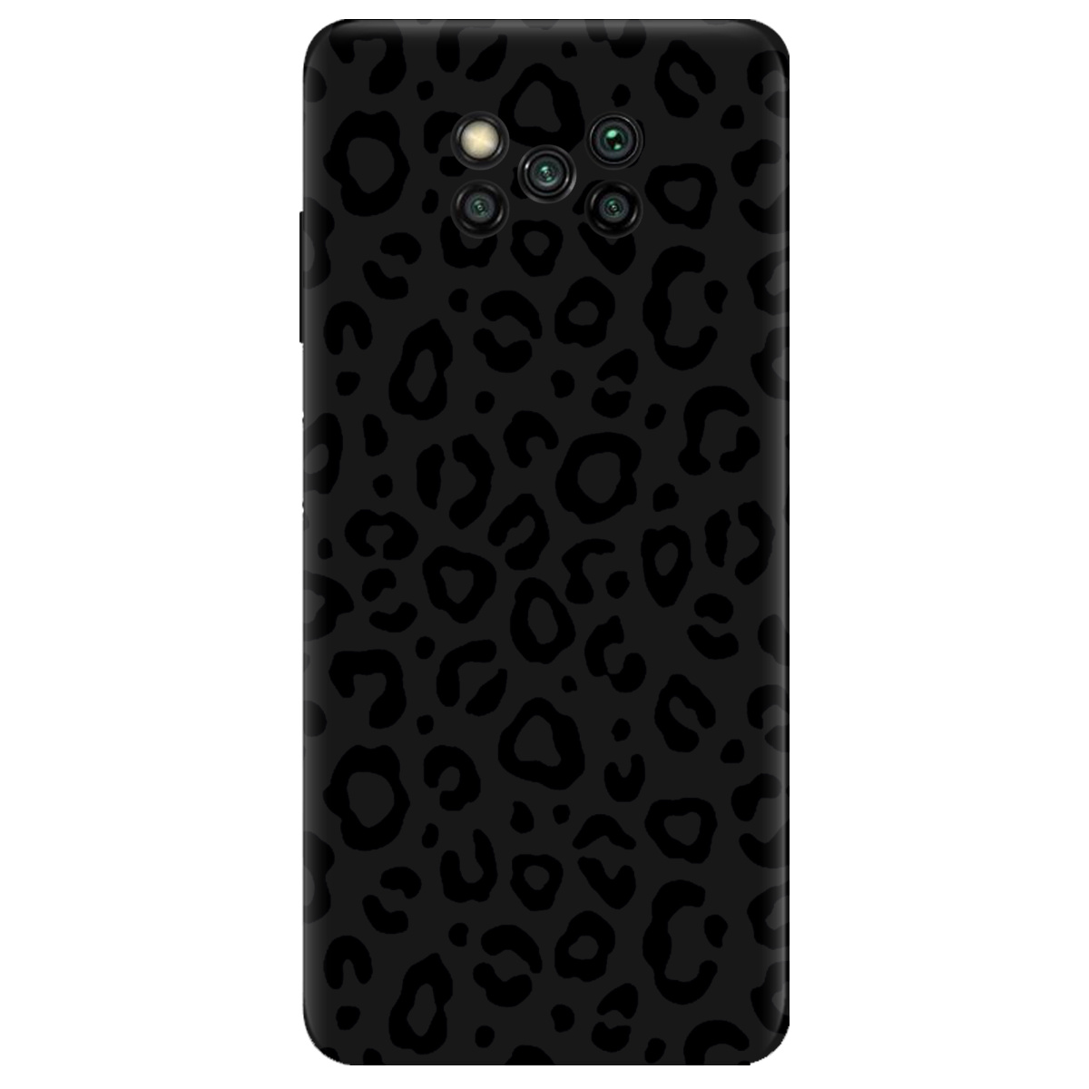 Чехол для Xiaomi Poco X3 черный матовый soft touch Принт савани - фото 1 - Чехлы для телефонов