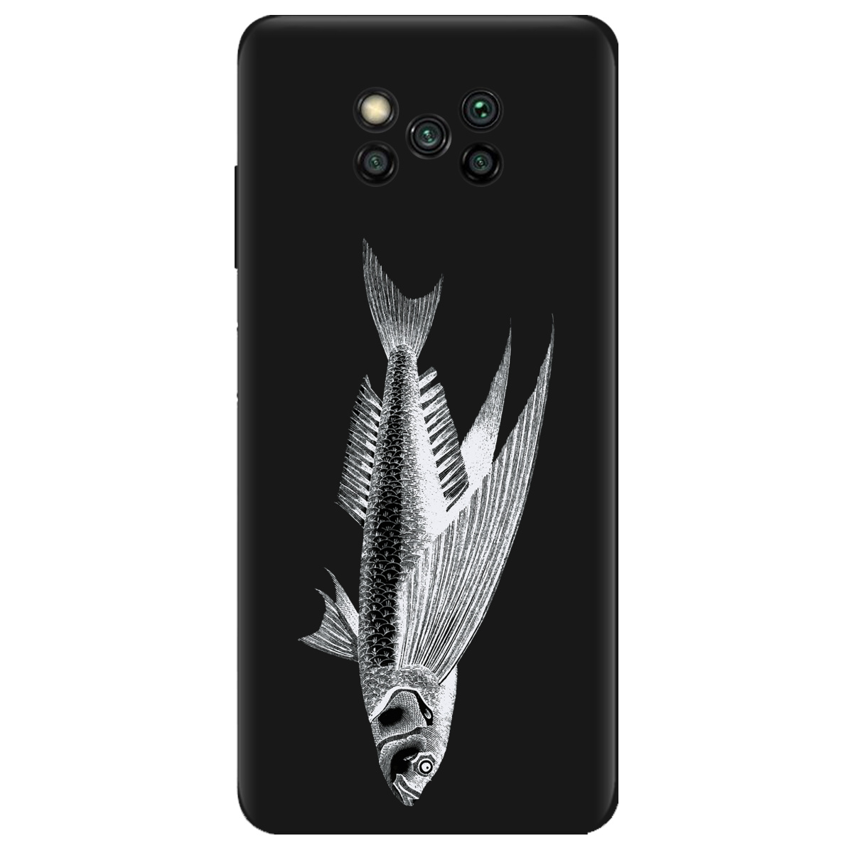 Чохол для Xiaomi Poco X3 чорний матовий soft touch Срібний трофей - фото 1 - Чохли для телефонів