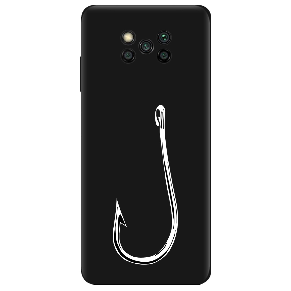 Чехол для Xiaomi Poco X3 черный матовый soft touch Щасливий гачок - фото 1 - Чехлы для телефонов