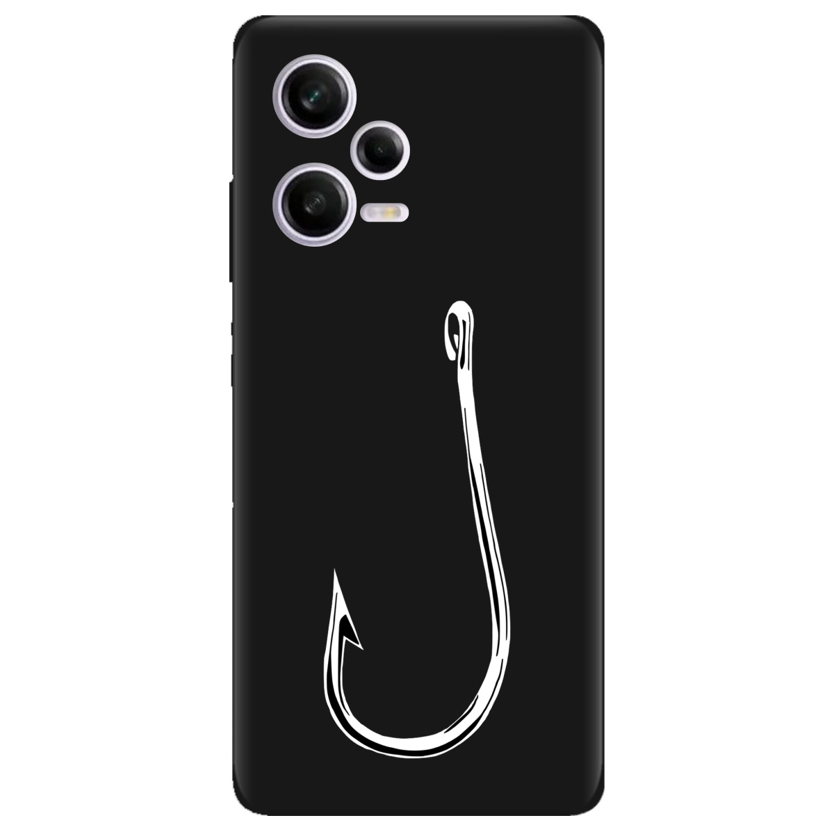 Чохол для Xiaomi Redmi Note 12 Pro 5G чорний матовий soft touch Щасливий гачок - фото 1 - Чохли для телефонів