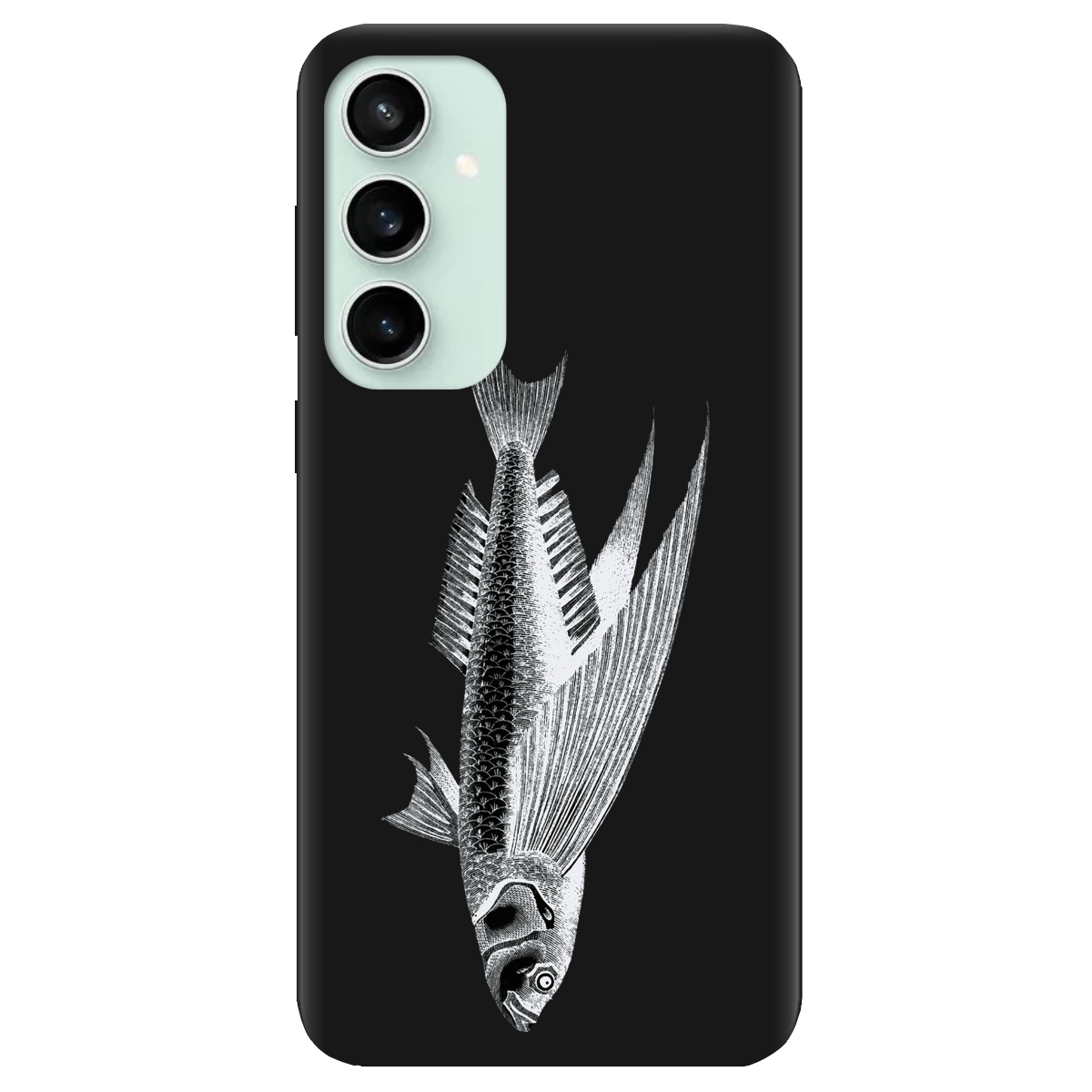 Чохол для Samsung Galaxy S23 FE чорний матовий soft touch Срібний трофей - фото 1 - Чохли для телефонів