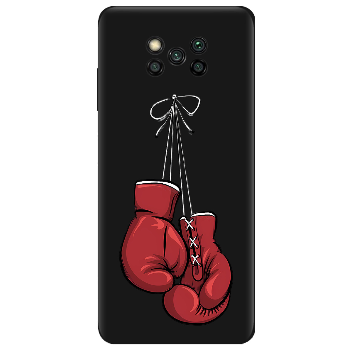 Чохол для Xiaomi Poco X3 чорний матовий soft touch Тиша рингу - фото 1 - Чохли для телефонів