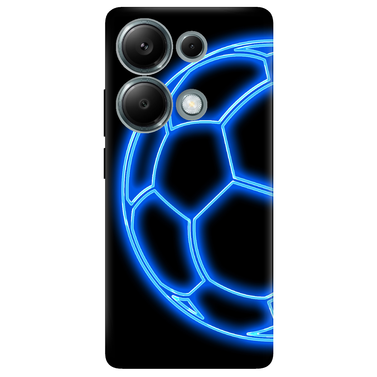 Чехол для Xiaomi Redmi Note 13 Pro 4G прозрачный Неоновий мʼяч - фото 1 - Чехлы для телефонов