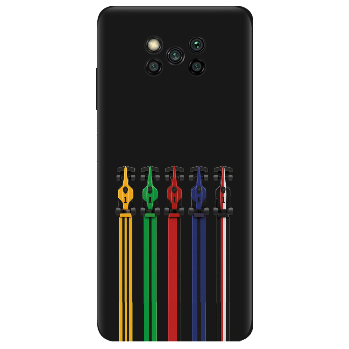 Чохол для Xiaomi Poco X3 чорний матовий soft touch Ревіння двигунів - фото 1 - Чохли для телефонів