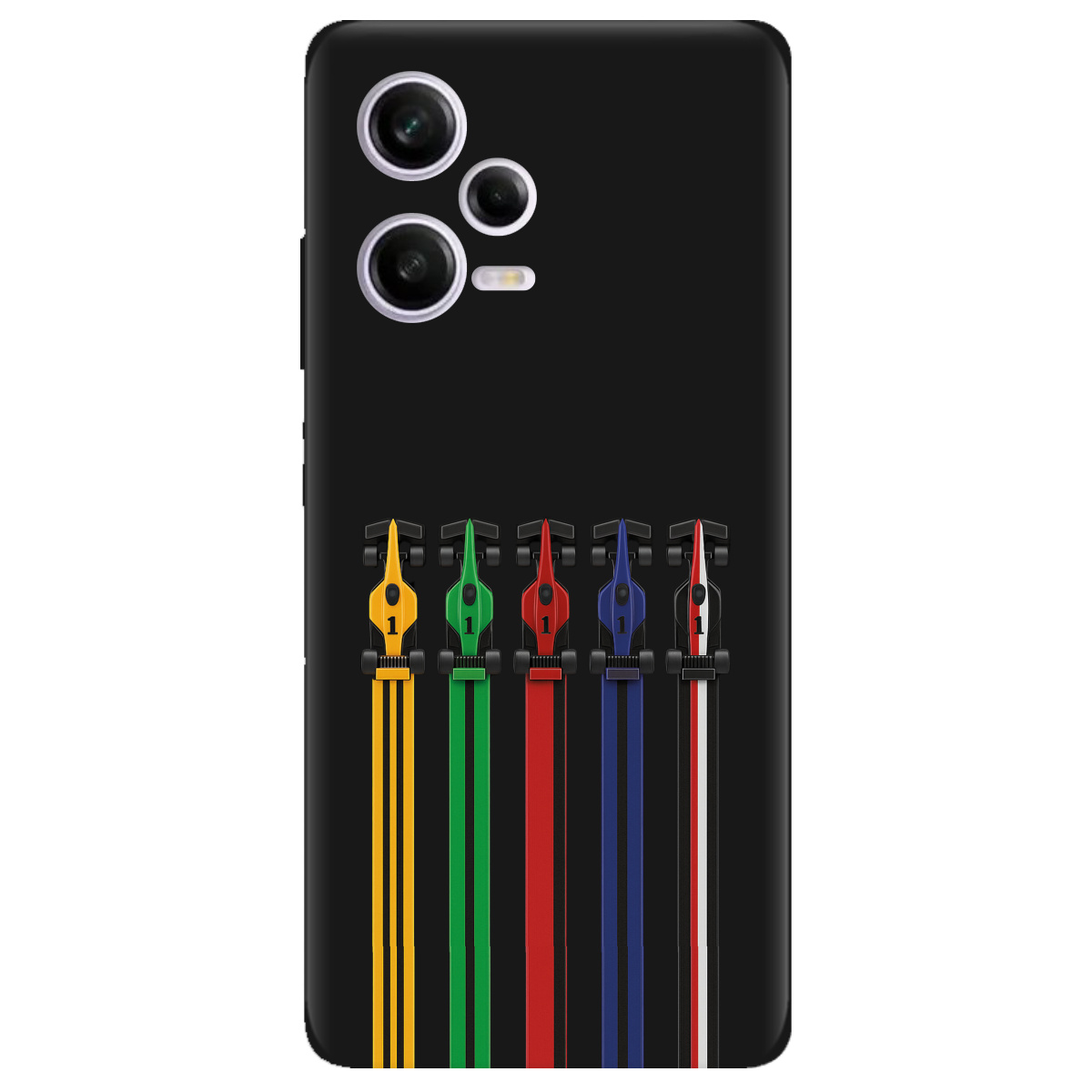 Чохол для Xiaomi Redmi Note 12 Pro 5G чорний матовий soft touch Ревіння двигунів - фото 1 - Чохли для телефонів