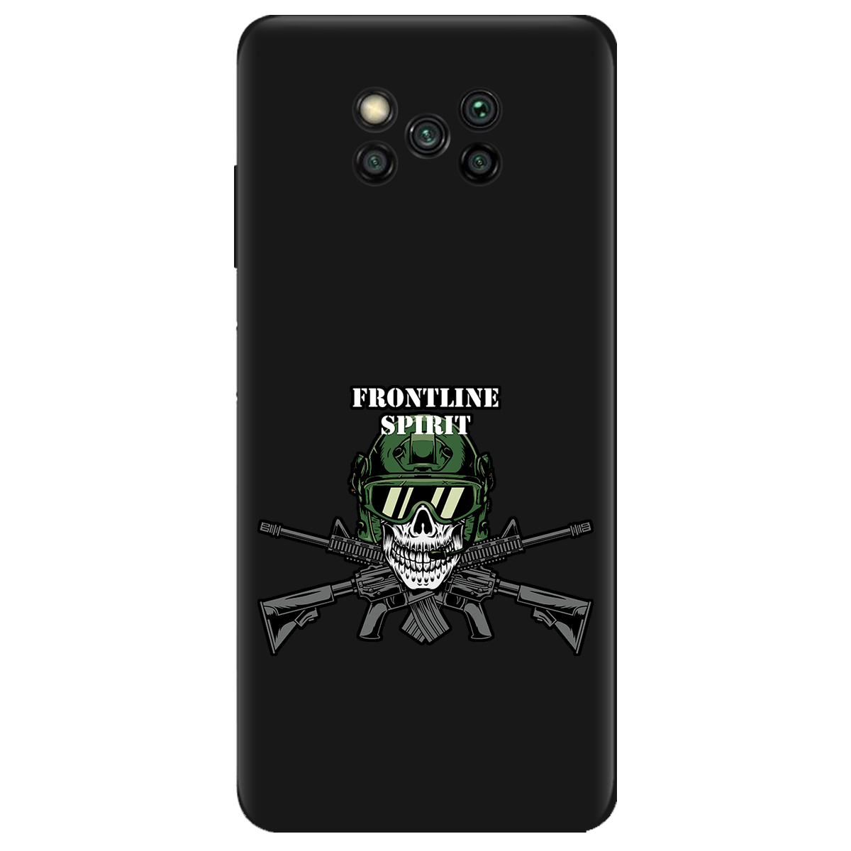 Чохол для Xiaomi Poco X3 чорний матовий soft touch Дух фронту - фото 1 - Чохли для телефонів