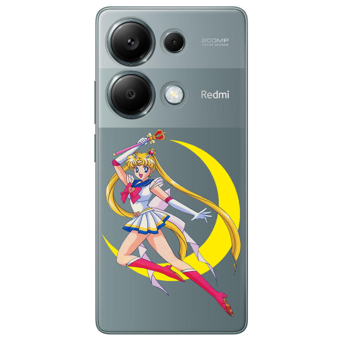 Чохол для Xiaomi Redmi Note 13 Pro 4G прозорий Сейлор Мун - фото 1 - Чохли для телефонів
