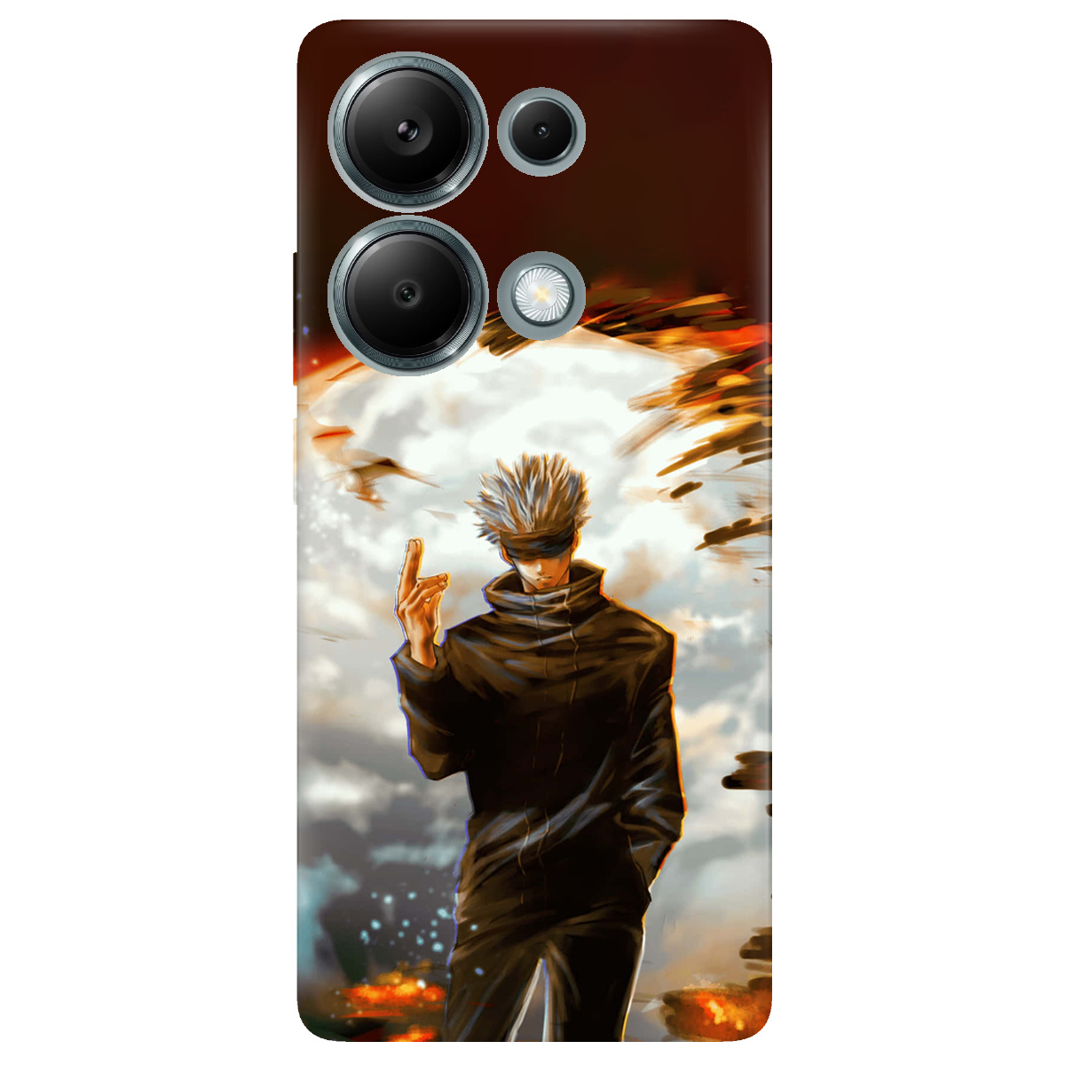 Чохол для Xiaomi Redmi Note 13 Pro 4G прозорий In flames - фото 1 - Чохли для телефонів