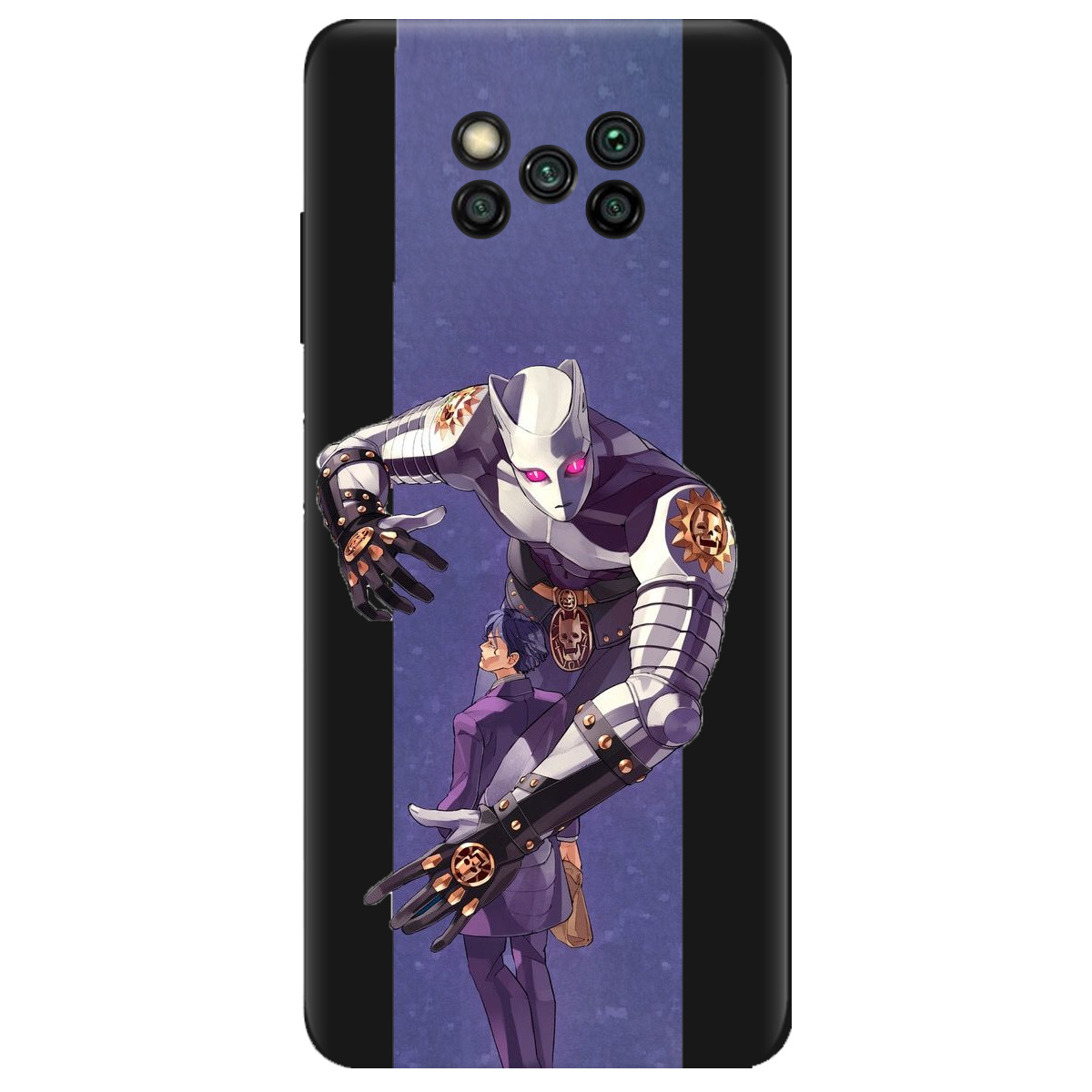 Чохол для Xiaomi Poco X3 чорний матовий soft touch Killer Queen JoJo - фото 1 - Чохли для телефонів