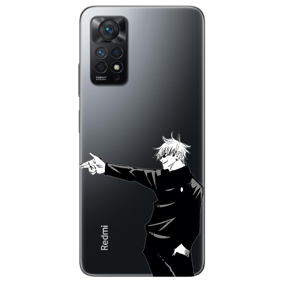 Чехол для Xiaomi Redmi Note 11 Pro прозрачный Годжо Сатору - фото 1 - Чехлы для телефонов