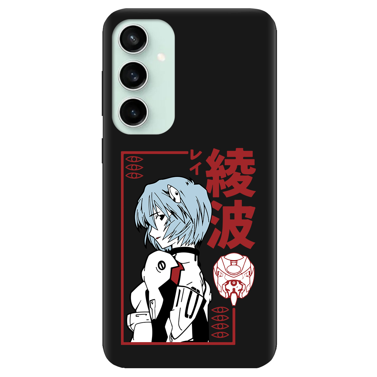 Чохол для Samsung Galaxy S23 FE чорний матовий soft touch Аянамі Рей - фото 1 - Чохли для телефонів