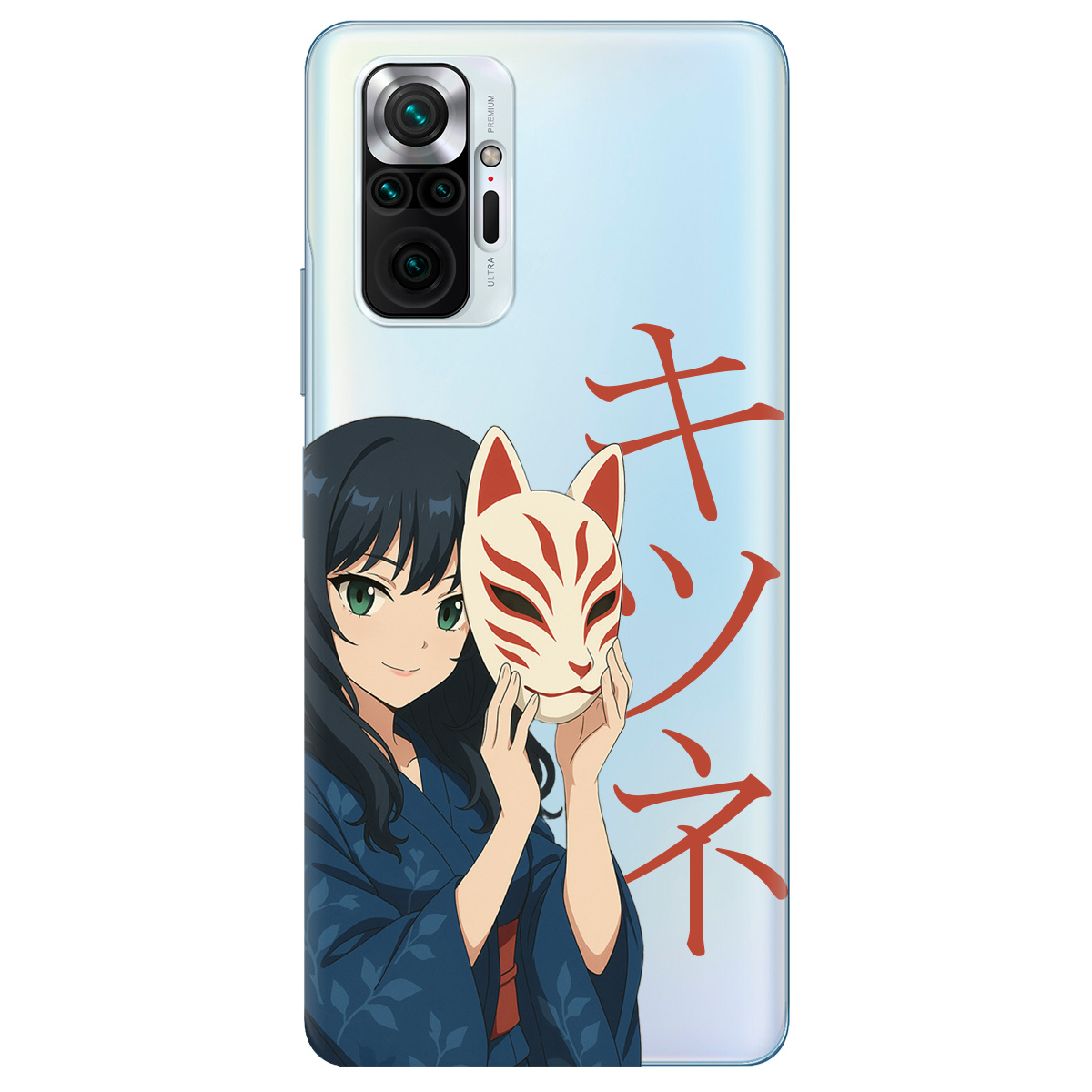Чохол для Xiaomi Redmi Note 10 Pro прозорий Кітсуне - фото 1 - Чохли для телефонів