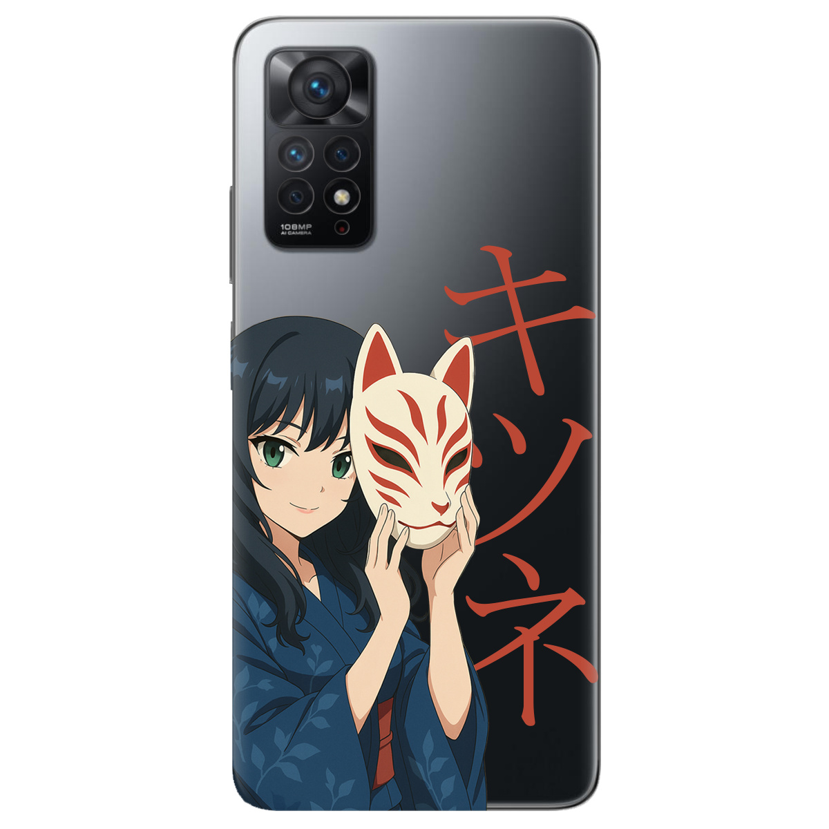 Чехол для Xiaomi Redmi Note 11 Pro прозрачный Кітсуне - фото 1 - Чехлы для телефонов