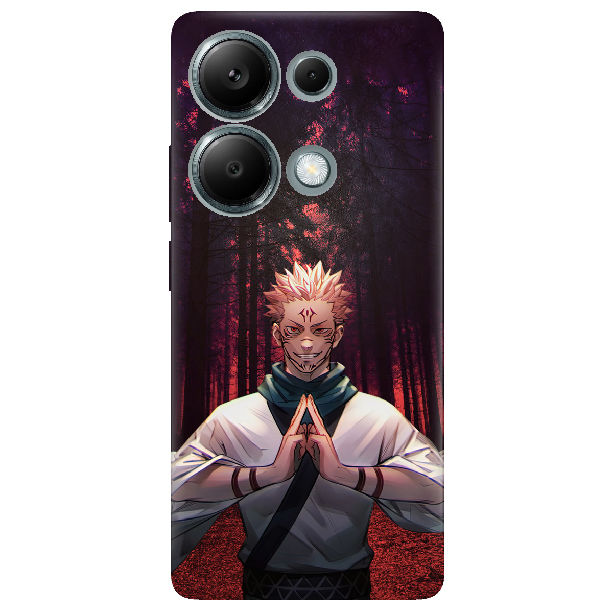 Чехол для Xiaomi Redmi Note 13 Pro 4G прозрачный Сукуна - фото 1 - Чехлы для телефонов