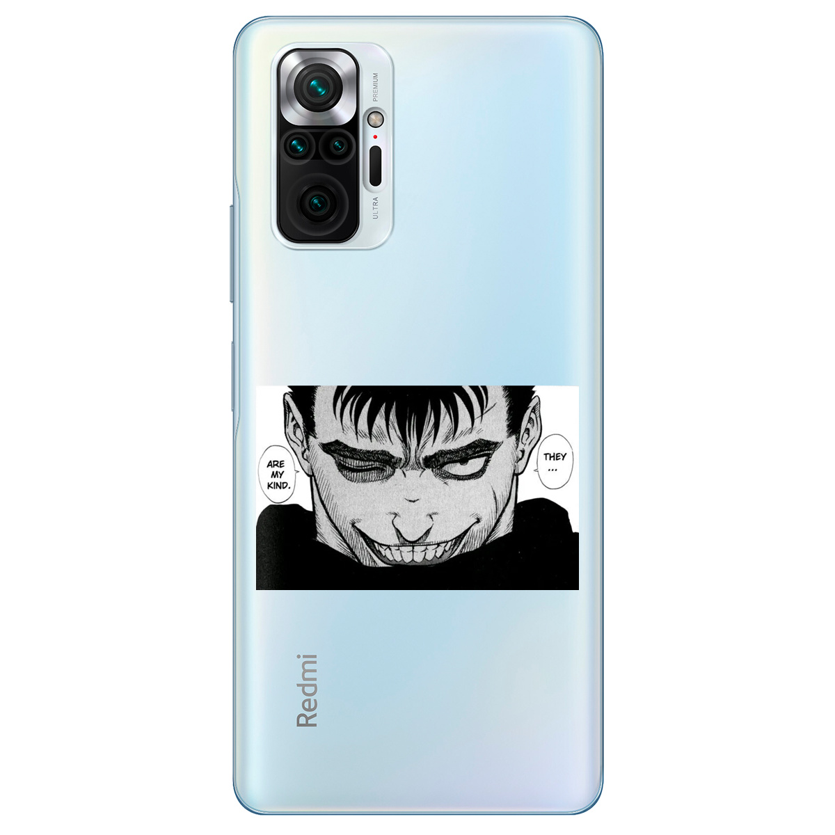 Чехол для Xiaomi Redmi Note 10 Pro прозрачный Гатс Берсерк Berserk - фото 1 - Чехлы для телефонов
