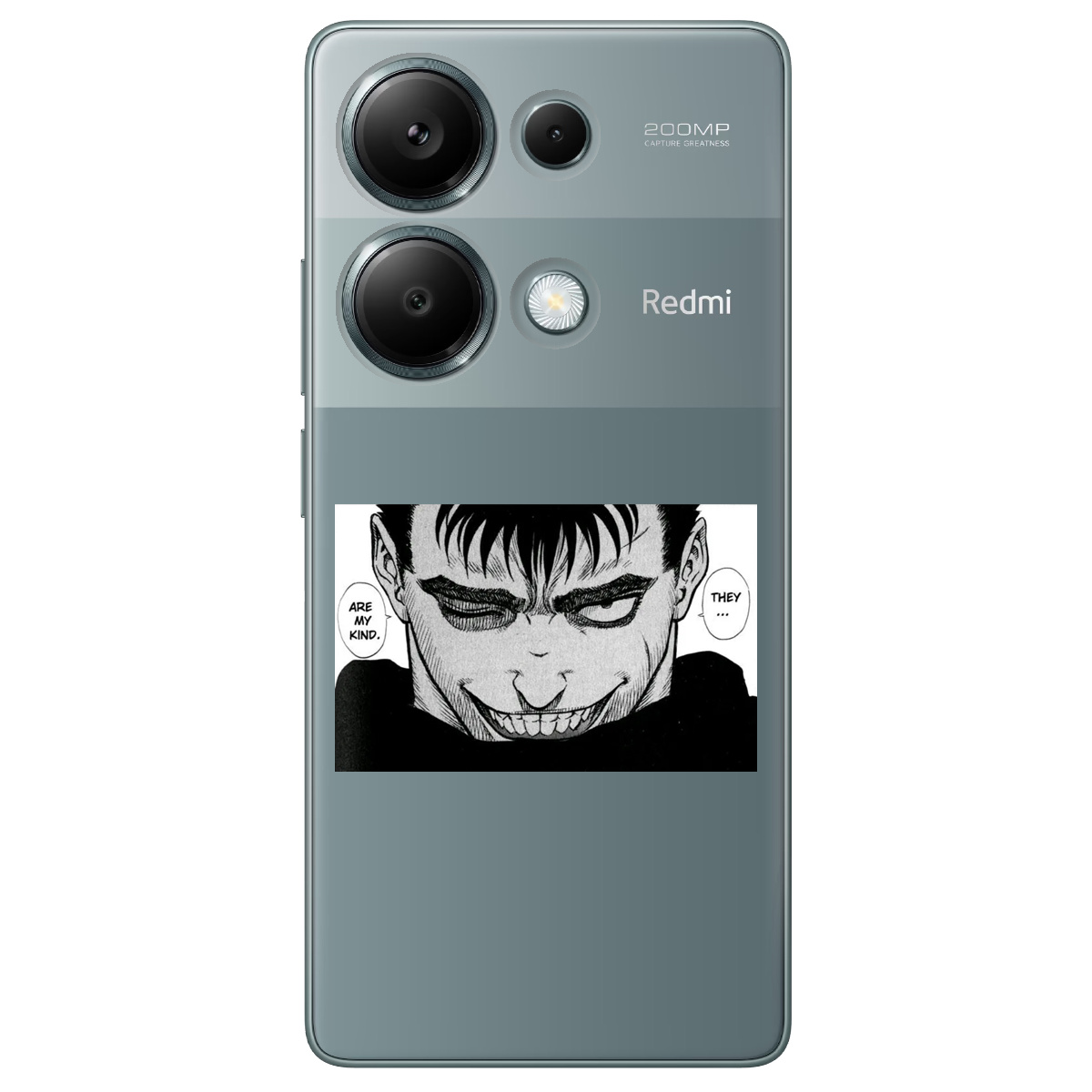 Чехол для Xiaomi Redmi Note 13 Pro 4G прозрачный Гатс Берсерк Berserk - фото 1 - Чехлы для телефонов