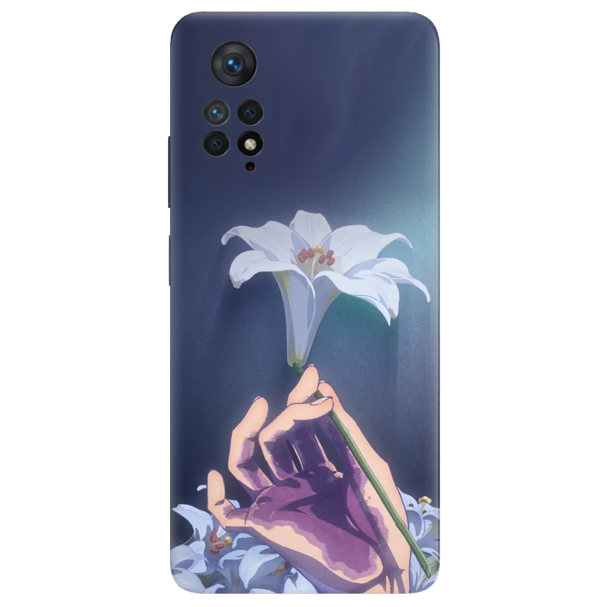 Чехол для Xiaomi Redmi Note 11 Pro прозрачный White blossoms - фото 1 - Чехлы для телефонов