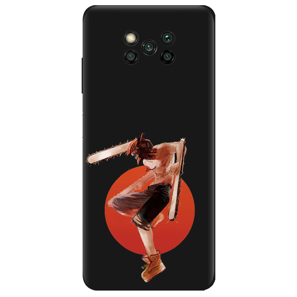 Чохол для Xiaomi Poco X3 чорний матовий soft touch Денджі - фото 1 - Чохли для телефонів