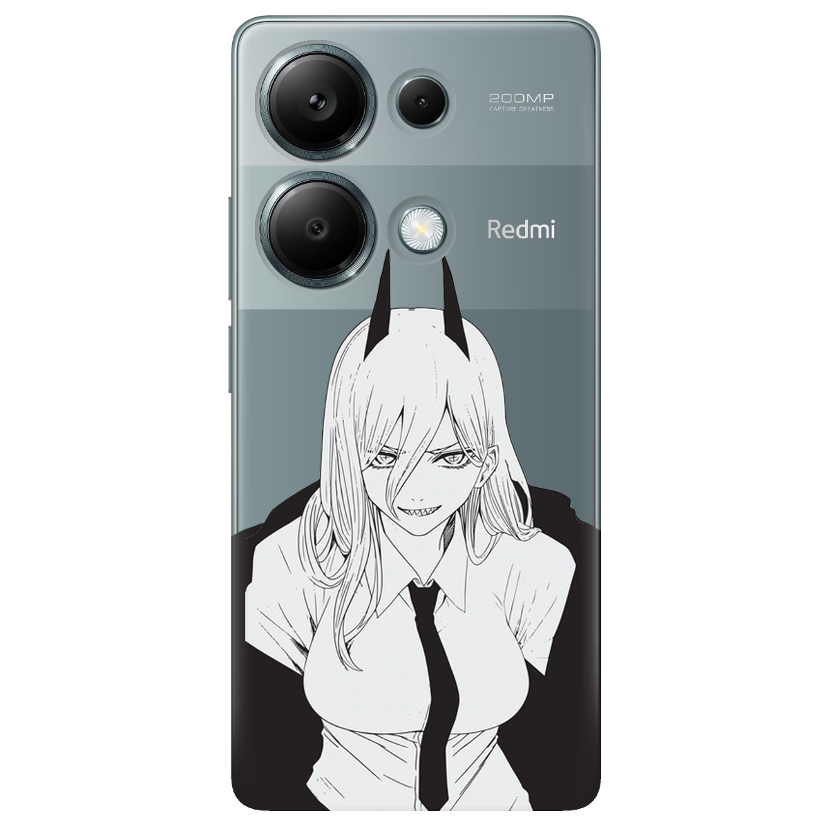 Чехол для Xiaomi Redmi Note 13 Pro 4G прозрачный Power - фото 1 - Чехлы для телефонов