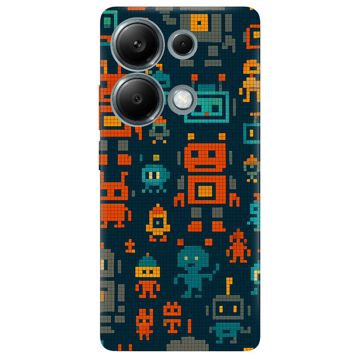 Чехол для Xiaomi Redmi Note 13 Pro 4G прозрачный Пиксельные работы - фото 1 - Чехлы для телефонов