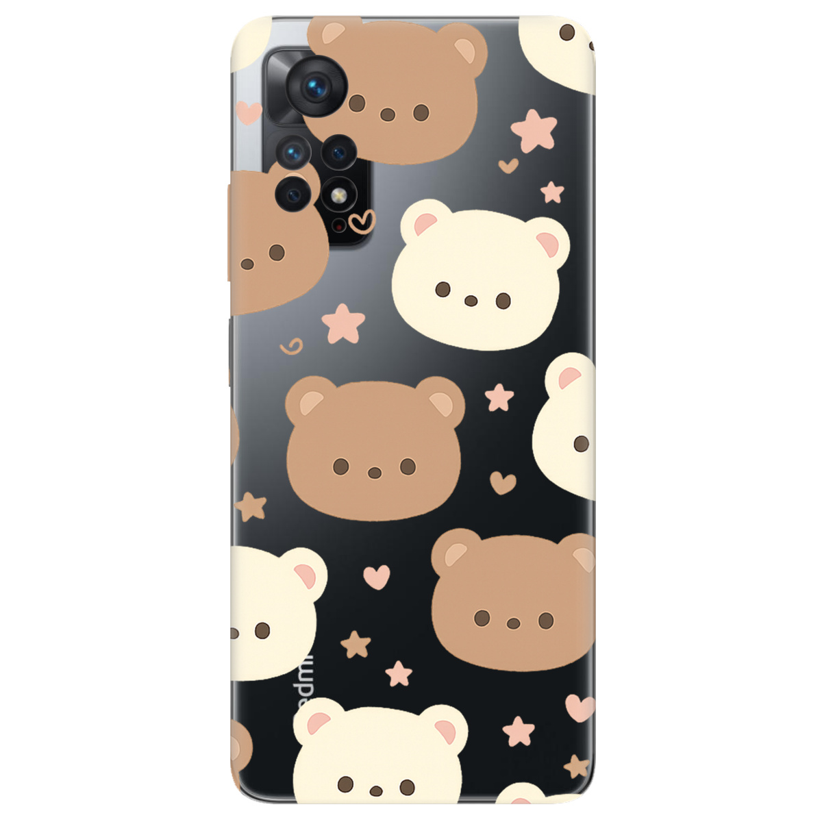 Чохол для Xiaomi Redmi Note 11 Pro прозорий Плюшеві ведмедики - фото 1 - Чохли для телефонів