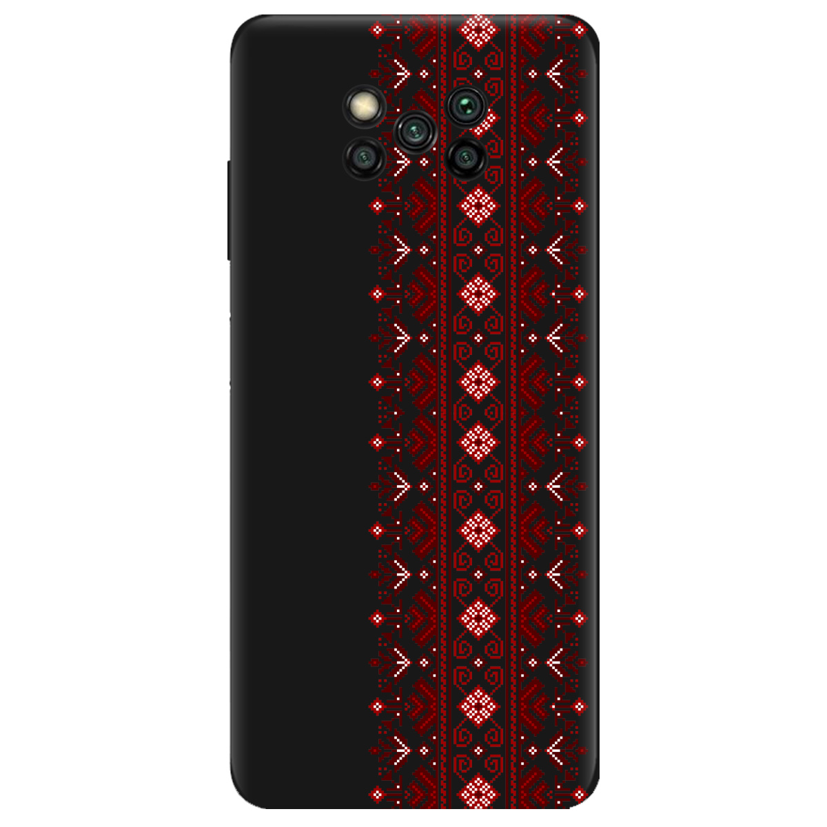 Чехол для Xiaomi Poco X3 черный матовый soft touch Крестики судьбы - фото 1 - Чехлы для телефонов