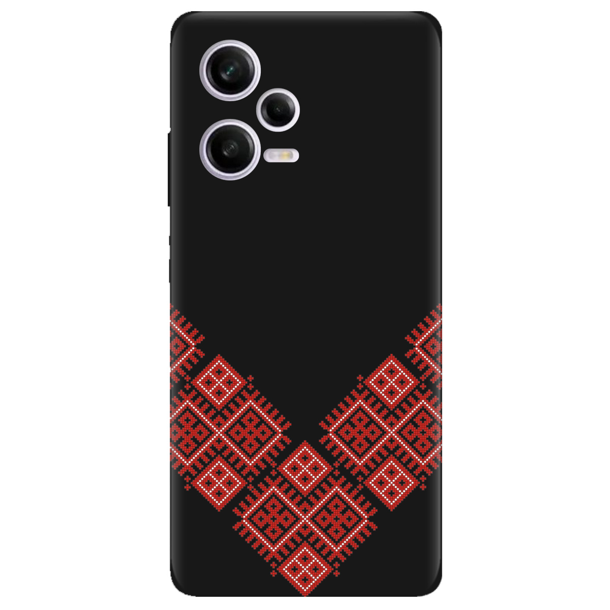 Чехол для Xiaomi Redmi Note 12 Pro 5G черный матовый soft touch Вышитая судьба - фото 1 - Чехлы для телефонов
