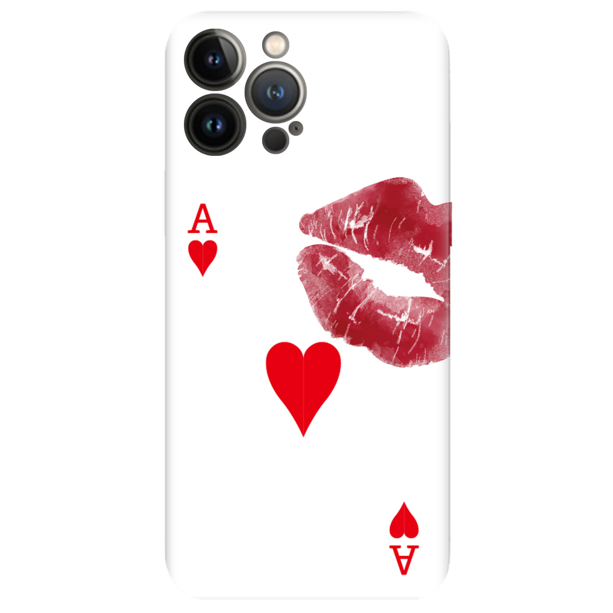 Чохол для Apple iPhone 13 Pro прозорий Червовий поцілунок - фото 1 - Чохли для телефонів