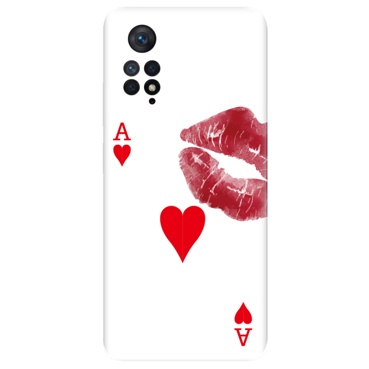 Чехол для Xiaomi Redmi Note 11 Pro прозрачный Червовый поцелуй - фото 1 - Чехлы для телефонов