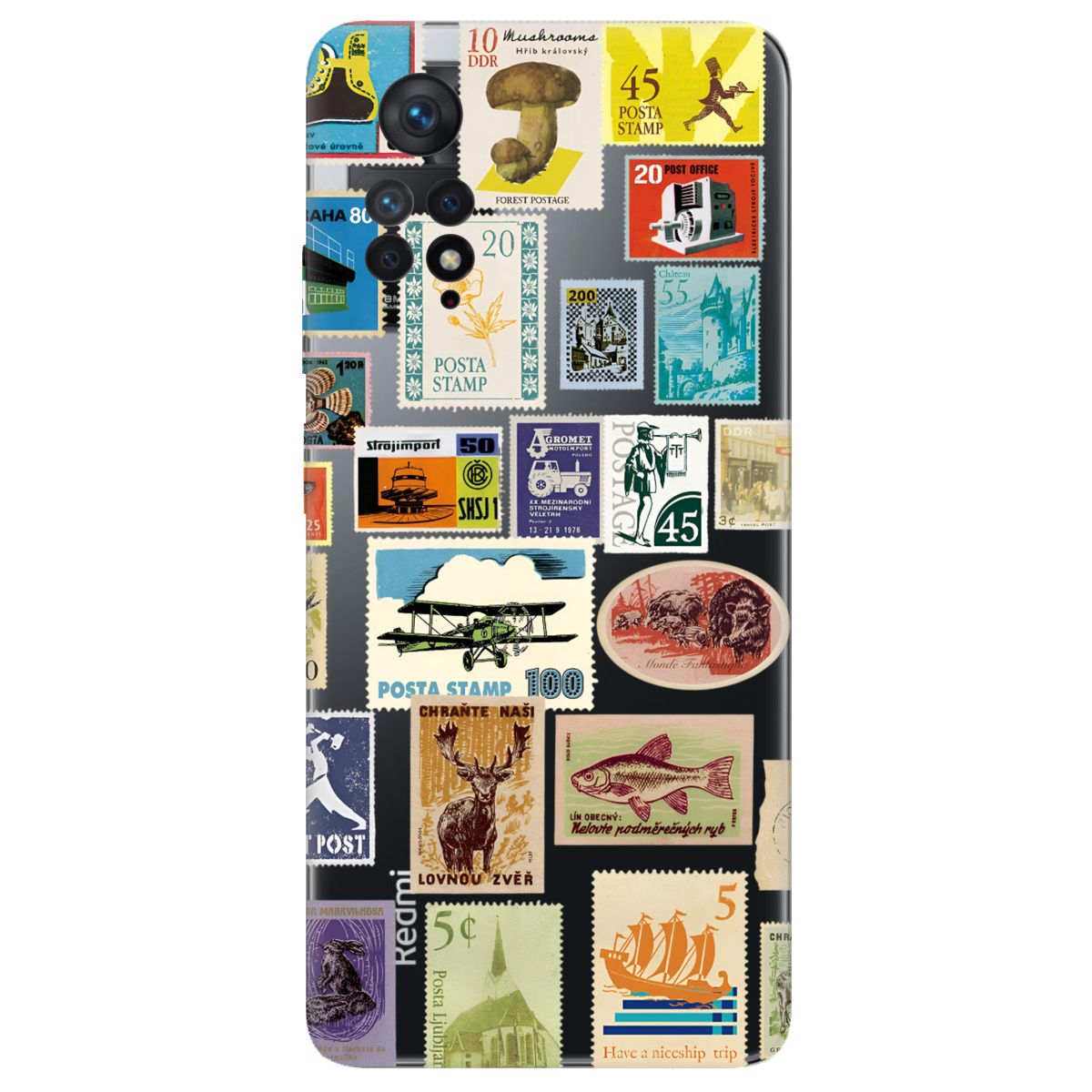 Чехол для Xiaomi Redmi Note 11 Pro прозрачный Почтовая классика - фото 1 - Чехлы для телефонов