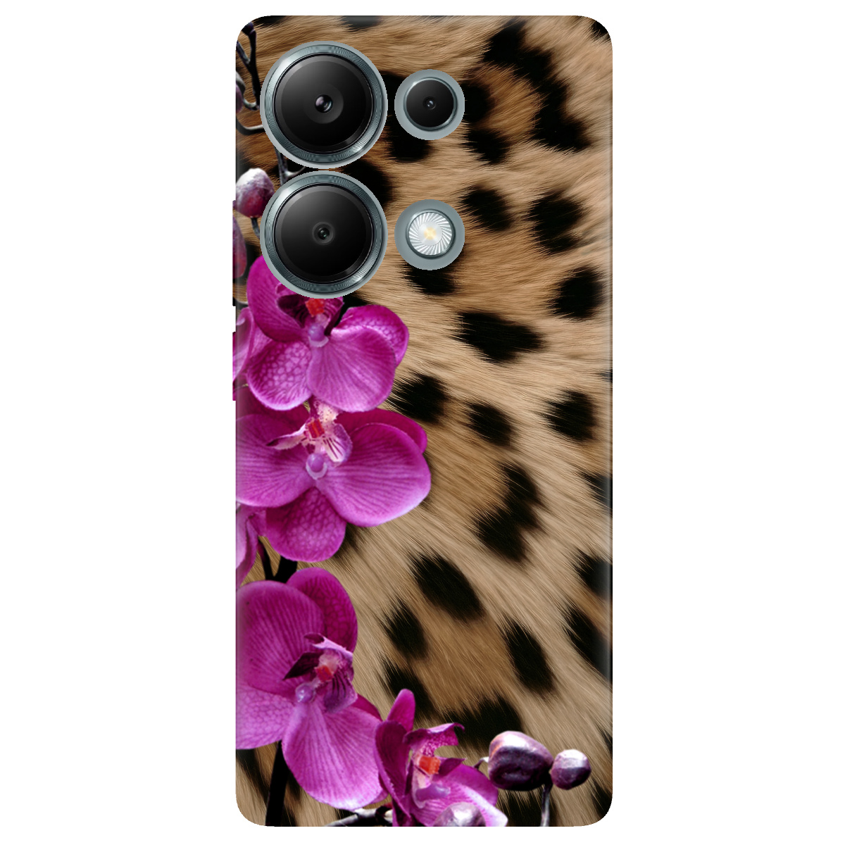 Чехол для Xiaomi Redmi Note 13 Pro 4G прозрачный Дикая орхидея - фото 1 - Чехлы для телефонов