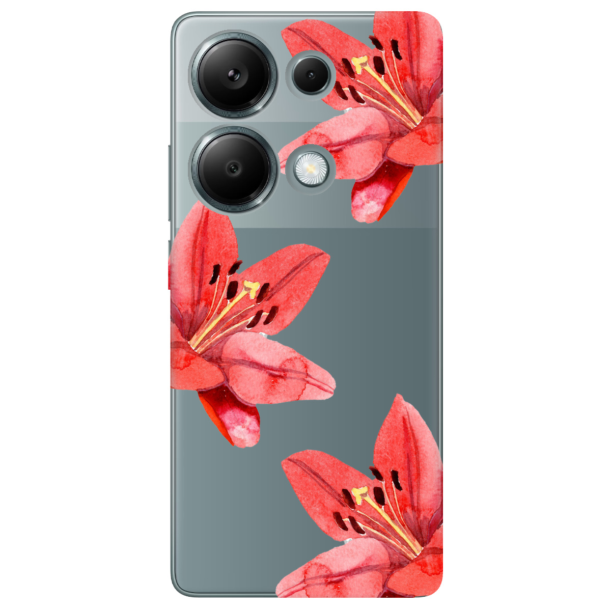 Чохол для Xiaomi Redmi Note 13 Pro 4G прозорий Чарівний цвіт - фото 1 - Чохли для телефонів