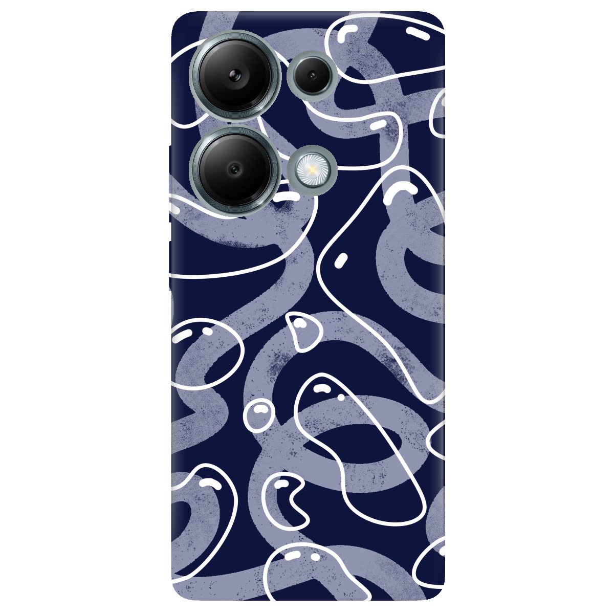 Чехол для Xiaomi Redmi Note 13 Pro 4G прозрачный Космические капли - фото 1 - Чехлы для телефонов