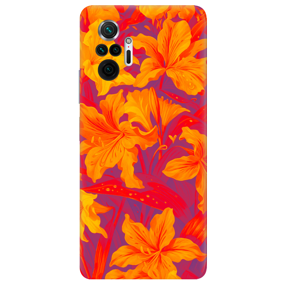 Чехол для Xiaomi Redmi Note 10 Pro прозрачный Динамика красок - фото 1 - Чехлы для телефонов