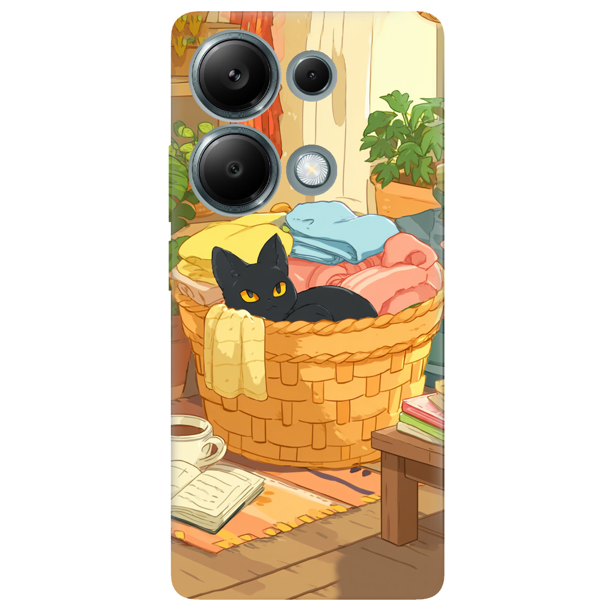 Чохол для Xiaomi Redmi Note 13 Pro 4G прозорий Затишок у кошику - фото 1 - Чохли для телефонів