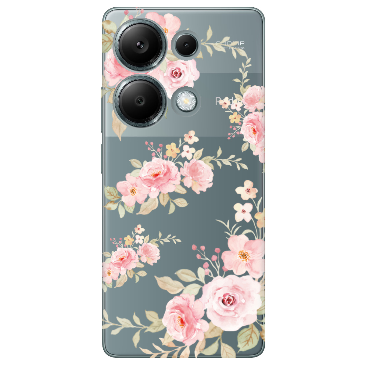 Чехол для Xiaomi Redmi Note 13 Pro 4G прозрачный Аромат нежности - фото 1 - Чехлы для телефонов