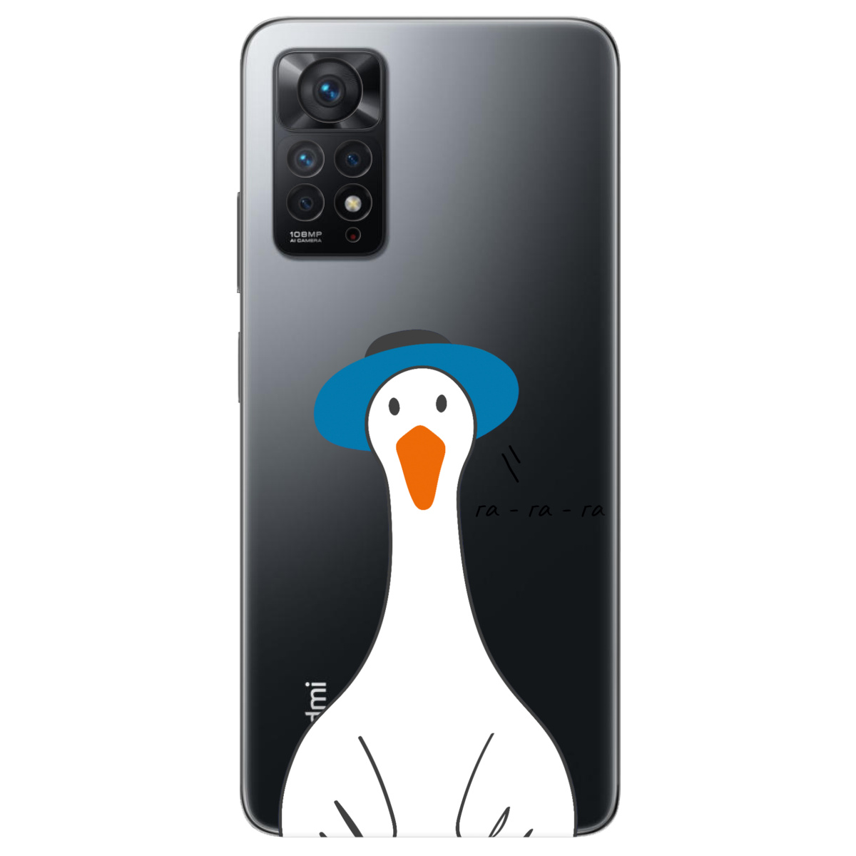 Чехол для Xiaomi Redmi Note 11 Pro прозрачный Га-га-га - фото 1 - Чехлы для телефонов