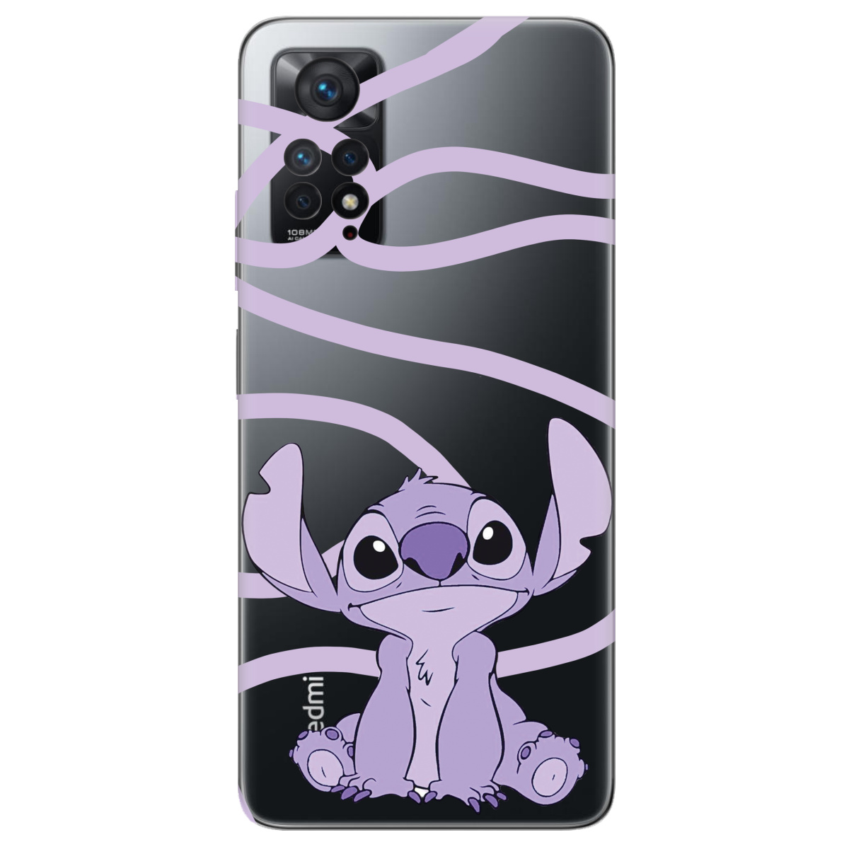 Чехол для Xiaomi Redmi Note 11 Pro прозрачный Веселый Стич - фото 1 - Чехлы для телефонов