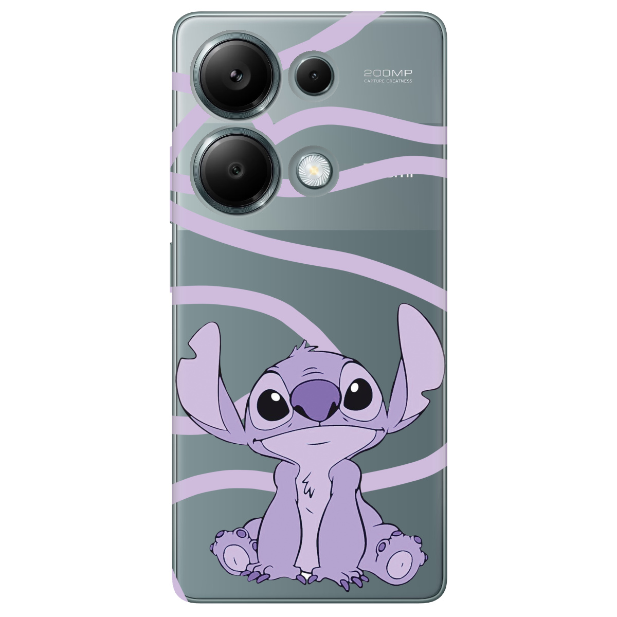 Чохол для Xiaomi Redmi Note 13 Pro 4G прозорий Веселий Стіч - фото 1 - Чохли для телефонів