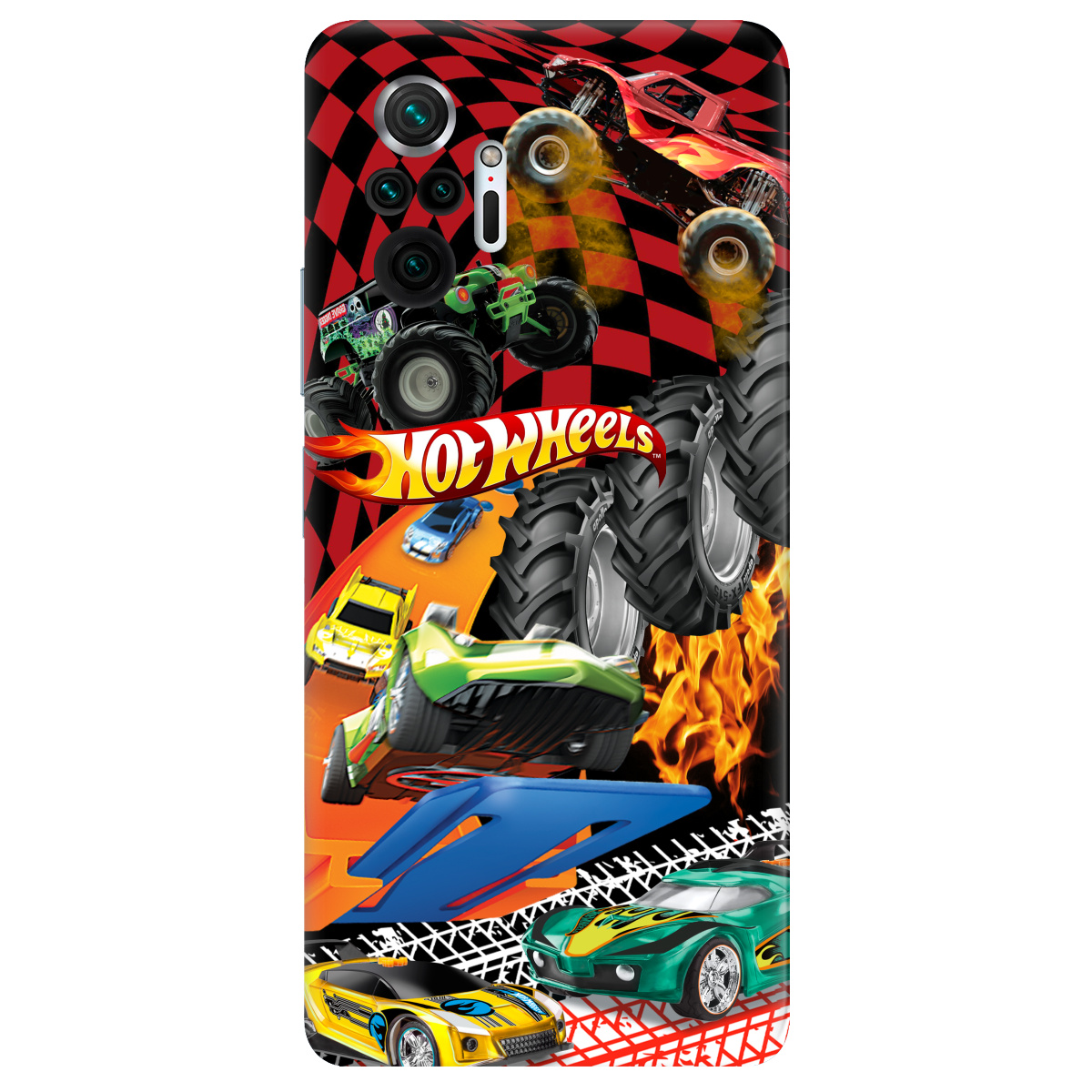Чохол для Xiaomi Redmi Note 10 Pro прозорий Hot Wheels - фото 1 - Чохли для телефонів